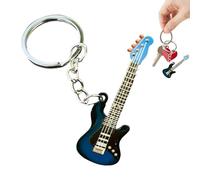 Chain Guitar - 6.6x2.3cm 20g Stainless Steel Backpack Decoration Guitar Pendant, Music Chains Guitaar Ornament, Instrument In Mini, Guiitar Players Gift, Boys Girls Guitars Hold
