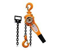 Chain Hoist, Type 0.8-3.2 Ton 1.5-3 Meters Manual Hand Ratchet Winch, Lifting Crane Chain Block Lever Hoist(HSH-Yellow,0.8Ton 3Meters)