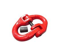 Chain Hooks, 1.12T-12.5T G80 Shaped Clamp Chain, Connection Hoisting Buckle Double Ring Rigging Industrial Grade Forged Alloy Steel(12.5 Ton)