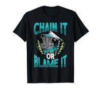 Chain It Or Blame It Funny Disc Golf Mountain T-Shirt