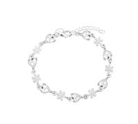 chain link bracelets women heart love flower on hand fine gifts