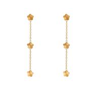Chain Link Ear Studs for Women Minimalist 18K Gold Plated Stainless Steel Engraved Luxury Earrings Gift