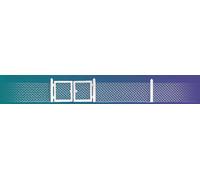 Chain Link Fence 100cm with posts and 2 gates HO/OO Gauge Busch 6019