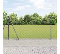 Chain Link Fence Grey 1.2x25m Galvanised Steel Outdoor Garden Security Panel Pro
