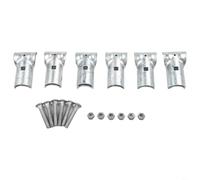 Chain Link Fence Parts T Clamp Set 6PCS Heavy Duty Steel(1-3/8Inch x 1-3/8Inch（6pcs）)