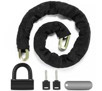 Chain Lock 4KG Bike Lock Heavy Duty Anti-Theft Chain with Padlock Security Motorcycle E-Scooter Two Coded Keys Motorbike Lock Security(Black)