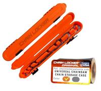 Chain Locker Original Chainsaw Chain Storage Case Orange Organization Box Universal for 6”, 8”, 10”, 12”, 14”, 16”, 18” and 20” Blade Chains Made in USA