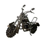 Chain Motorcycle Model, Men's Space Decoration, Retro Motorcycle Ornaments, Sculpture Art, Hand-Welded, 28 * 5 * 17cm, Suitable for Motorcycle Enthusiasts, Home and Desk Ornaments,B