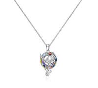 Chain Necklace Firebird Cute Pendant Charms Rising Phoenix Necklace Chain for Pendant Gemstone Necklace Pendant Charms Phoenix Fashion Necklace Fire Birds Necklace Crystal Phoenix Trendy Necklaces