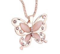 Chain Necklace for Women Girls Opal Fashion Jewelry Rose Chain Women Charm Necklace Paper Clip Necklaces for