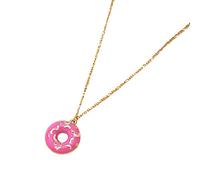 Chain Necklace for Women Girls Personality Donut Necklace And Delicate Design Suitable For All Double Pearl
