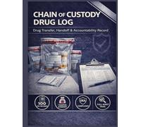 Chain of Custody Drug Log Book: DOT 49 CFR Part 40, SAMHSA & DEA Compliant Specimen Collection Record | Forensic & Workplace Drug Testing Tracker