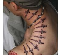 Chain Of The Holy Sword Temporary Tattoo Stickers, Herbal Semi-permanent, Rub-resistant And Won't Rub Off, Long-lasting 2 Weeks, Fake Tattoos