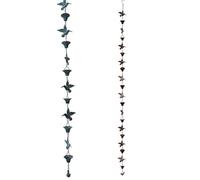 Chain Rain Chain, Hanging Rain Chain Garden Ornament, Suitable For Outdoor Decorative Eaves, For Gardens And Patios Unique, For Gutters(Blue)