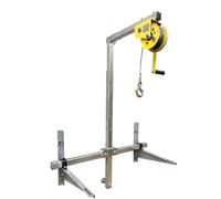 Chain Ratchet 10/15/20m Folding Crane Lifting Bracket Portable Machine Manual Winch Assembly Air Conditioning Tool engine crane(Folding style,30m winch)