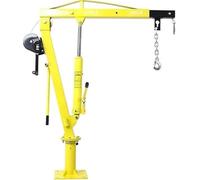 Chain Ratchet Heavy Duty Truck Crane With Hydraulic Winch, Folding Trcuk Bed Crane For Engine Hoist, Engine Lift engine crane(Yellow)