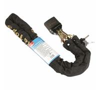 Hilka Tools 71150010 High Security Padlock and Chain, Black, 1.5 m