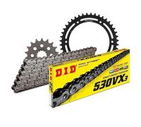 Chain set DID Stahl 530VX3 / 108 rivet lock for Triumph Speed Triple EFI R Sprint RS ST Daytona T595 865-1050 ccm Bj. 1997-2020