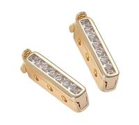 Chain Shortener, 3 Rows Necklace Shortener, 2pcs Chain Length Adjuster with Cubic Zirconia, Fits Chains Up to 2.2mm Wide, for Cable Snake Rope Chains, Elevated Luxury, Not Easy to Fade