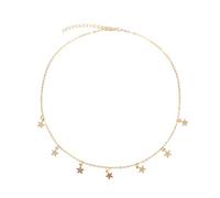 Chain Star Necklace Tassels Pendant Choker for Women Lucky Necklace Statement Girls Necklaces Pendants Big Locket Necklace for Women (Gold, One Size)