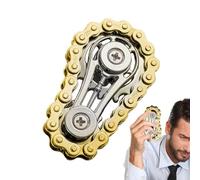 Chain - Stress Relief Gadget for Adults | Metal Alloy with Smooth Roller Design, Sensory Spinner for Desk, Compact Office, Classroom, Meeting, Travel Relaxation