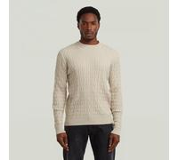 Chain Structure Knit - White - Men XXL