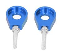 Chain Tensioner Adjusters 0.5in Aluminum Universal for Motorcycles and Mountain Bikes, 2pcs - Rustproof and Durable, Compact Design for Easy Installation (Blue)