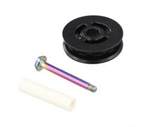 Chain Tensioner Pulley and Bolt Assembly for Brompton Cycles, Featuring Nylon Guide Wheel, Porcelain Sleeve, and Ti Alloy Bolt with M5 P0 8 Thread Specification (sleeve)