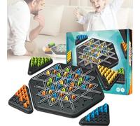 Chain Triangle Chess Game- Family Fun Night Chess Set, Geometric Chess Game, Triggle Elastic Band Board Game for Kids & Adults, 2-4 Players, Interactive Brain Teaser (1 set)