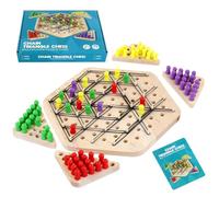Chain Triangle Chess Game - Rubber Band Strategy Game | Exercise Thinking Toys | 2-4 Player Geometry Chain Chess | Puzzle Triangle Chess, Educational Family Game, Kids Brain Training