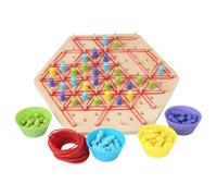 Chain Triangle Chess Game, Triangle Chess Game,Wooden Strategy Game for Kids, Adults - Educational Board Games for Family Nights, Family Games on the Table for Children from 3 Years Old, 2 t