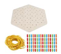 Chain Triangle Chess Game - Triggle Rubber Band Game | Interactive Family Strategy Board | Educational Tabletop Puzzle for Kids and Adults | Fun Rubberr Bandd Chhess Set ffor Brain Training