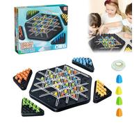 Chain Triangle Game Geometric Chess Game Set Chain Triangle Chess Game Family Triggle Game Territory Capture Family Game 2 to 4 Players Triangle Chess Interactive Game For Toddlers Kids Family Party