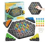 Chain Triangle Game, Triggle Game Funny Chain Triangle Board Game Interactive Peg Game Triangle Chess Board Educational Triangle Chess Brain Teaser Strategy Family Party Game Toy for Kids