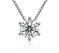Chain Women's Necklace 925 Sterling Silver Simple Cubic Zirconia Glitter Short, 18th 21st 30th 40th 50th 60th 70th 80th 90th Birthday Gifts for Women Girlfriend, Allergy Free