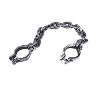 Chain Wrist Shackles Halloween Props Prisoner Chain Wrist Shackles Funny Toys for Halloween Party&Home Decor Prison Handcuffs Props 1 Pack
