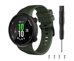 Chainfo compatible with Garmin Forerunner 45 / Swim 2 Watch Strap, Soft Silicone Replacement Watchband (Pattern 1)