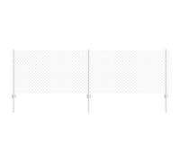 vidaXL Chain Link Fence with Post 10 x 0.8 m PVC-Coated Steel Grey