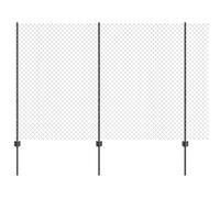 Chainlink Fence with Post Mesh Outdoor Fence Panels Fencing vidaXL