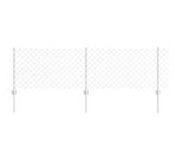 Chainlink Fence with Post Mesh Outdoor Fence Panels Fencing vidaXL