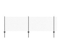 Chainlink Fence with Post Mesh Outdoor Fence Panels Fencing vidaXL