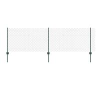 Chainlink Fence with Post Mesh Outdoor Panels Garden Divider Privacy vidaXL