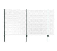 Garden Fence Panel Set 2500x2.7x40cm Green Steel & PVC Powder Coated UVResistant