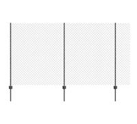 Chainlink Fence with Post Mesh Outdoor Panels Garden Divider Privacy vidaXL