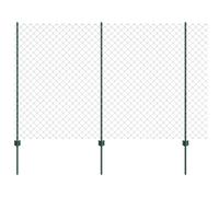 Chainlink Fence with Post Mesh Outdoor Panels Garden Divider Privacy vidaXL