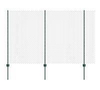 Chainlink Fence with Post Mesh Outdoor Panels Garden Divider Privacy vidaXL