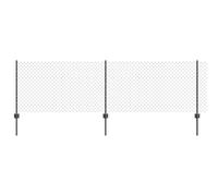 Chainlink Fence with Post Mesh Outdoor Panels Garden Divider Privacy vidaXL