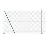 vidaXL Welded Wire Fence with Concrete Base 25 x 1.4 m Green Mesh