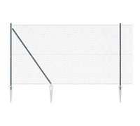 Chainlink Fence with Spikes Mesh Post Outdoor Garden Terrace Barrier vidaXL