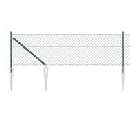Chainlink Fence with Spikes Mesh Post Outdoor Garden Terrace Barrier vidaXL